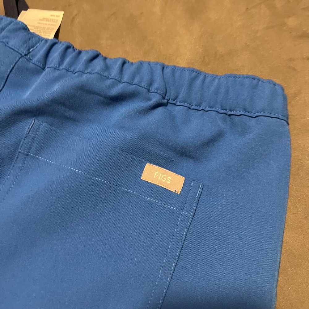 Figs Cairo Cargo Scrub Straight Leg Pants Mens Medium Blue TM3001 - Picture 6 of 9